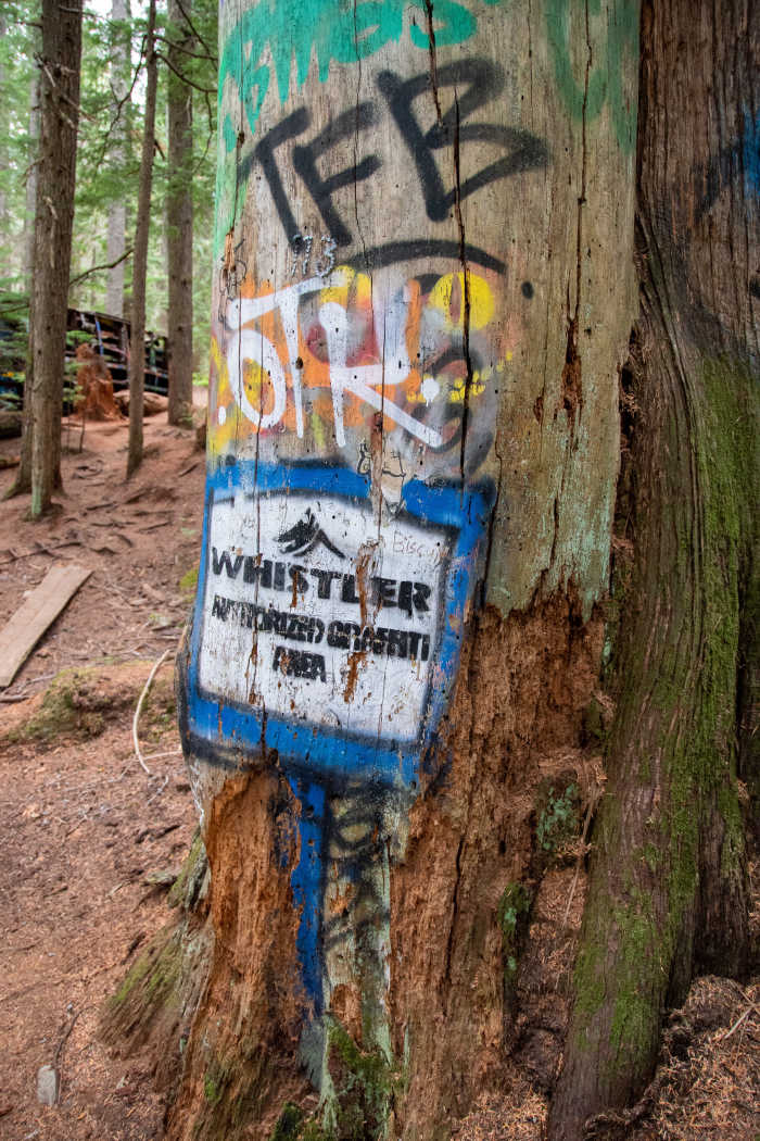 Old Train Wreck Trail Sign