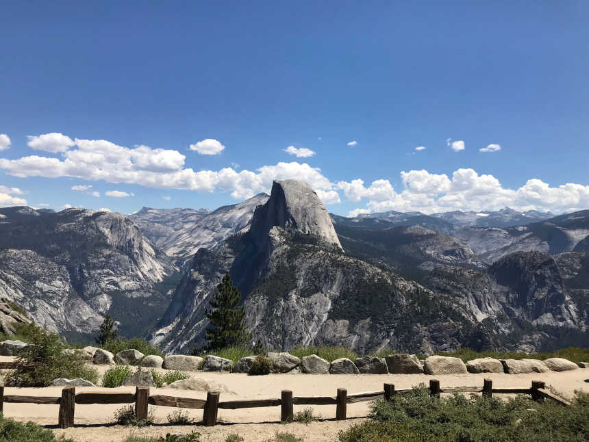 Shot from the top of Half Dome
